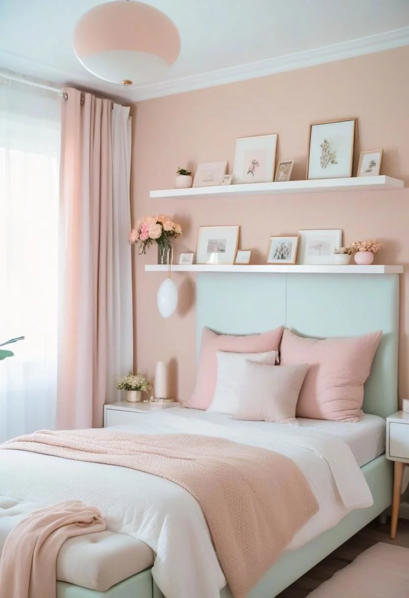 Colorfully cute bedroom decor