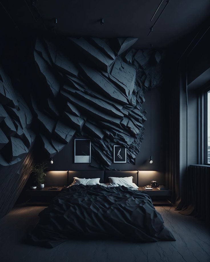 Darkness Theme Bed Room Decor Ideas