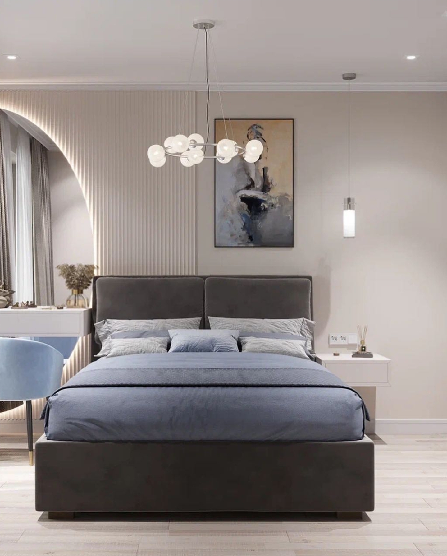 Elegant neutral bedroom decor