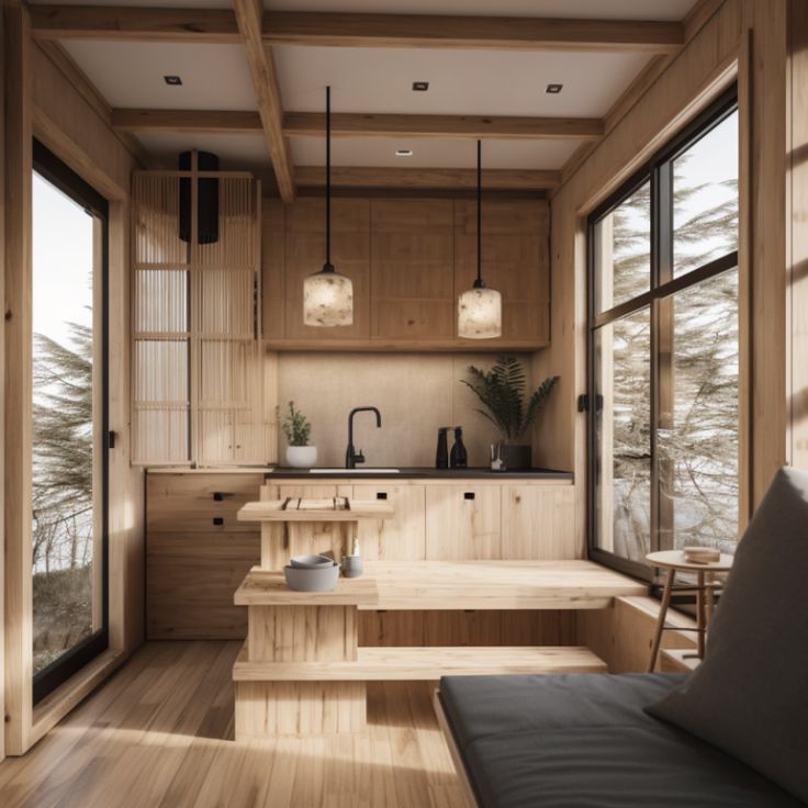 Interior Japanese tiny house