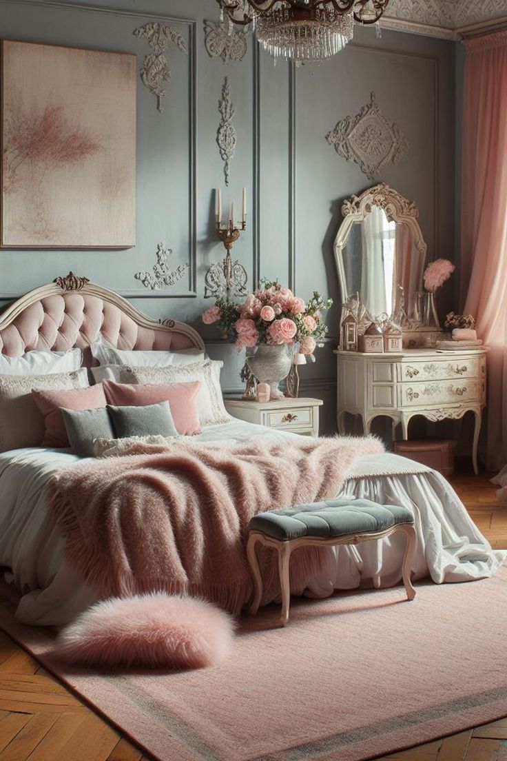 Moody Vintage Bedroom