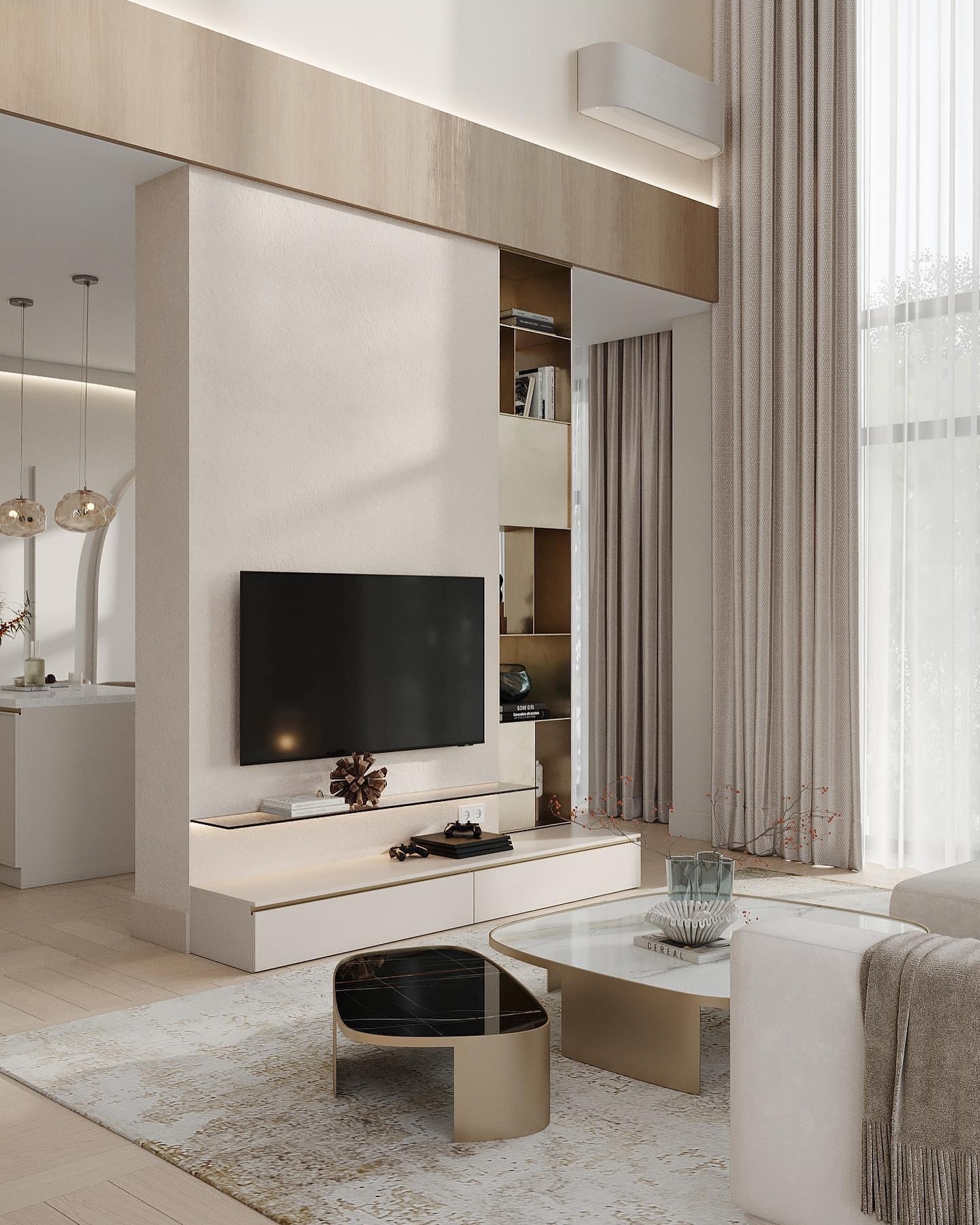 Step styled TV console