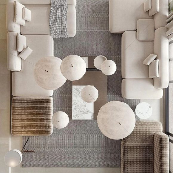 Top-Down View Look Of The Perfect Living Room Design