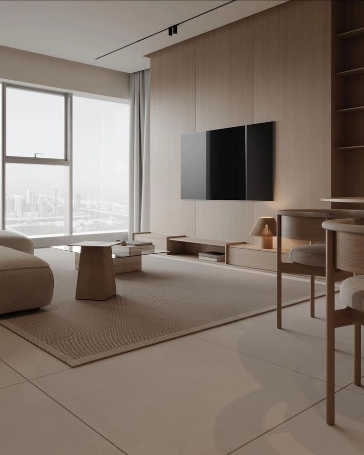 Wood Color Inspired Interior Living Room Decor