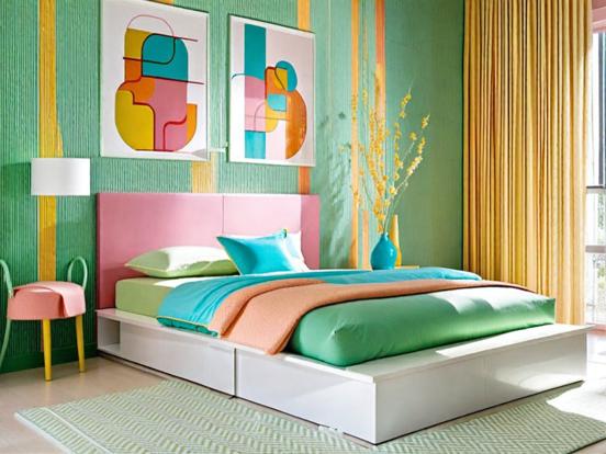 cute colorful bedroom decor ideas