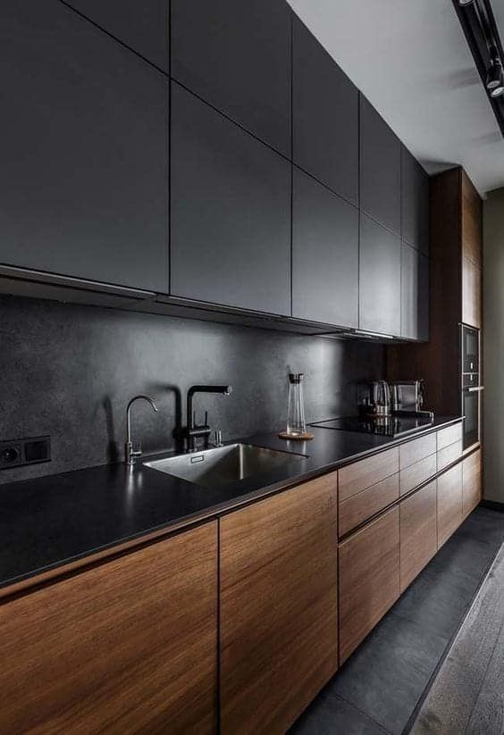 dark design kitchen