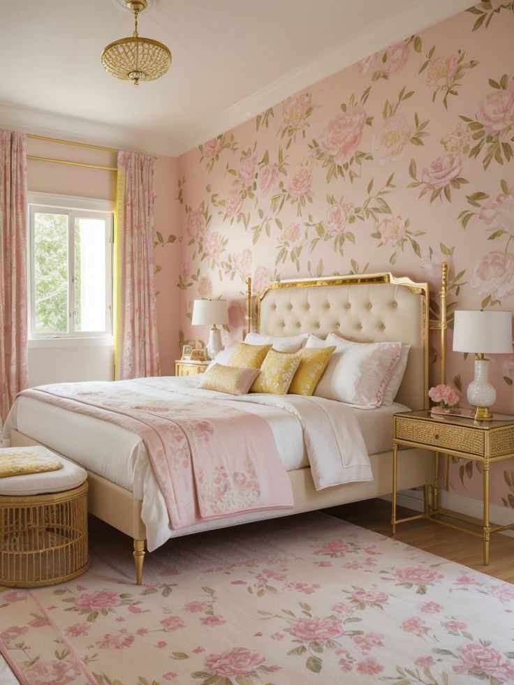 dreamy vintage feminine bedroom