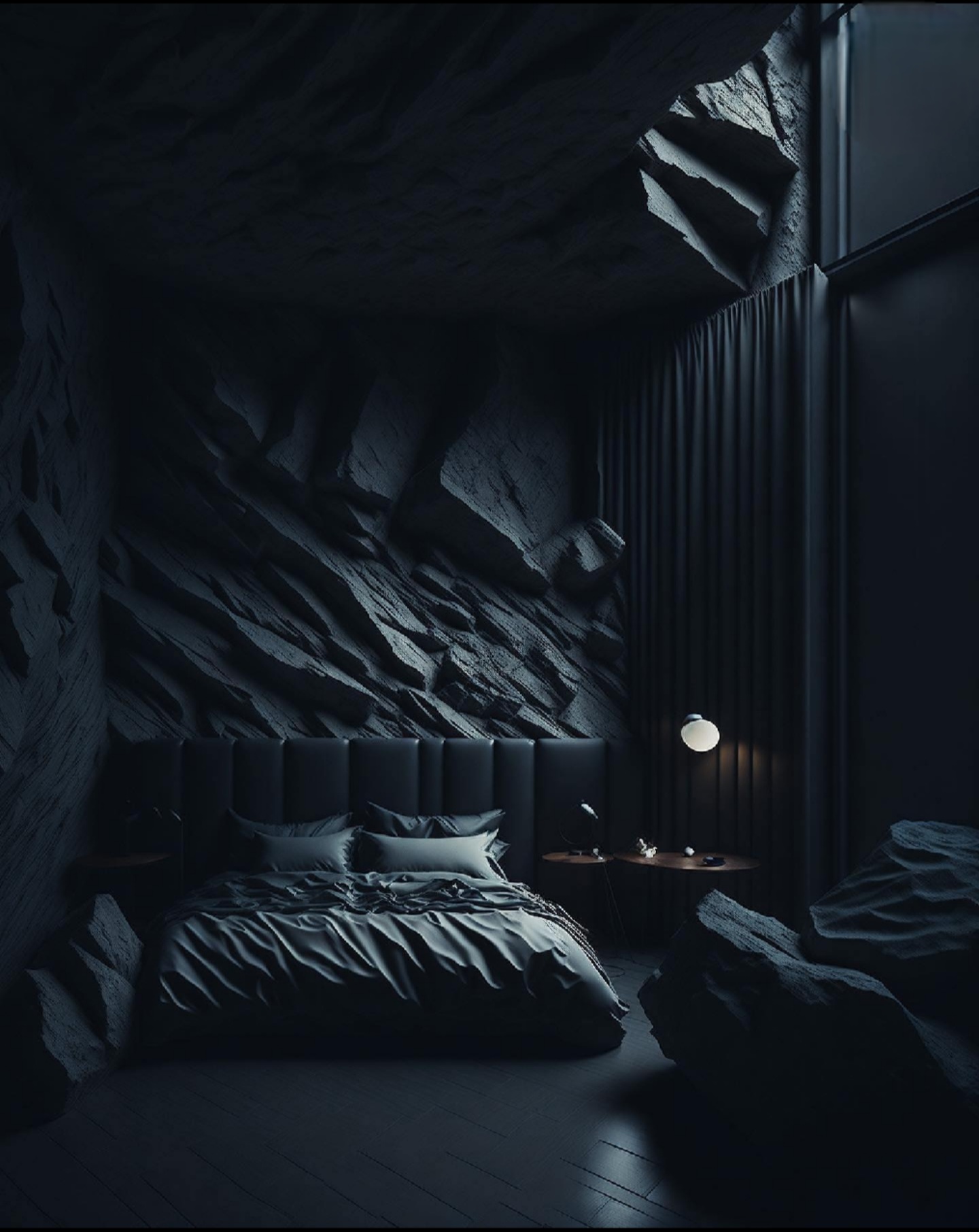 elegant dark bedroom