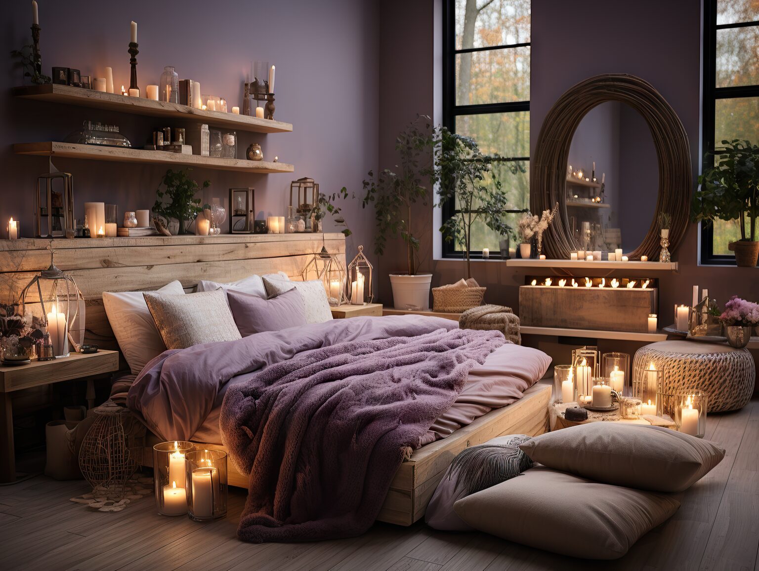 feminine vintage bedroom