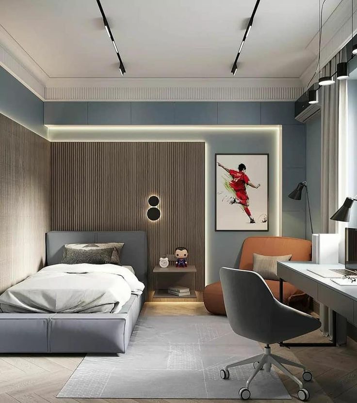 modern young boys bedroom decor
