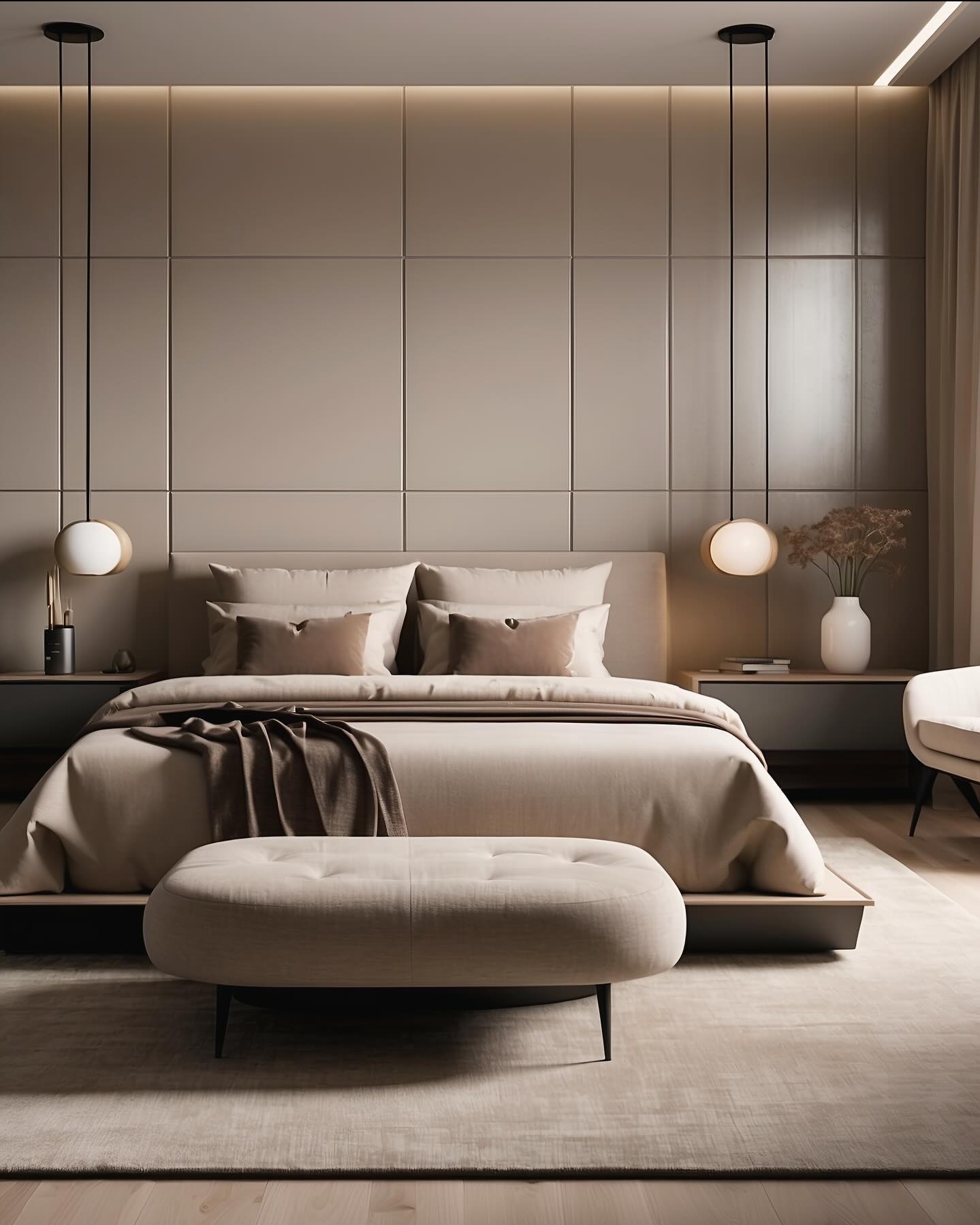 neutral cozy bedroom decor