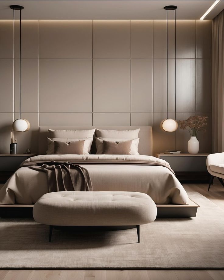 nude color refreshed bedroom