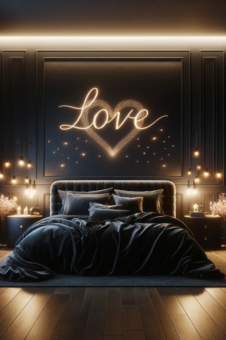 romantic dark bedroom