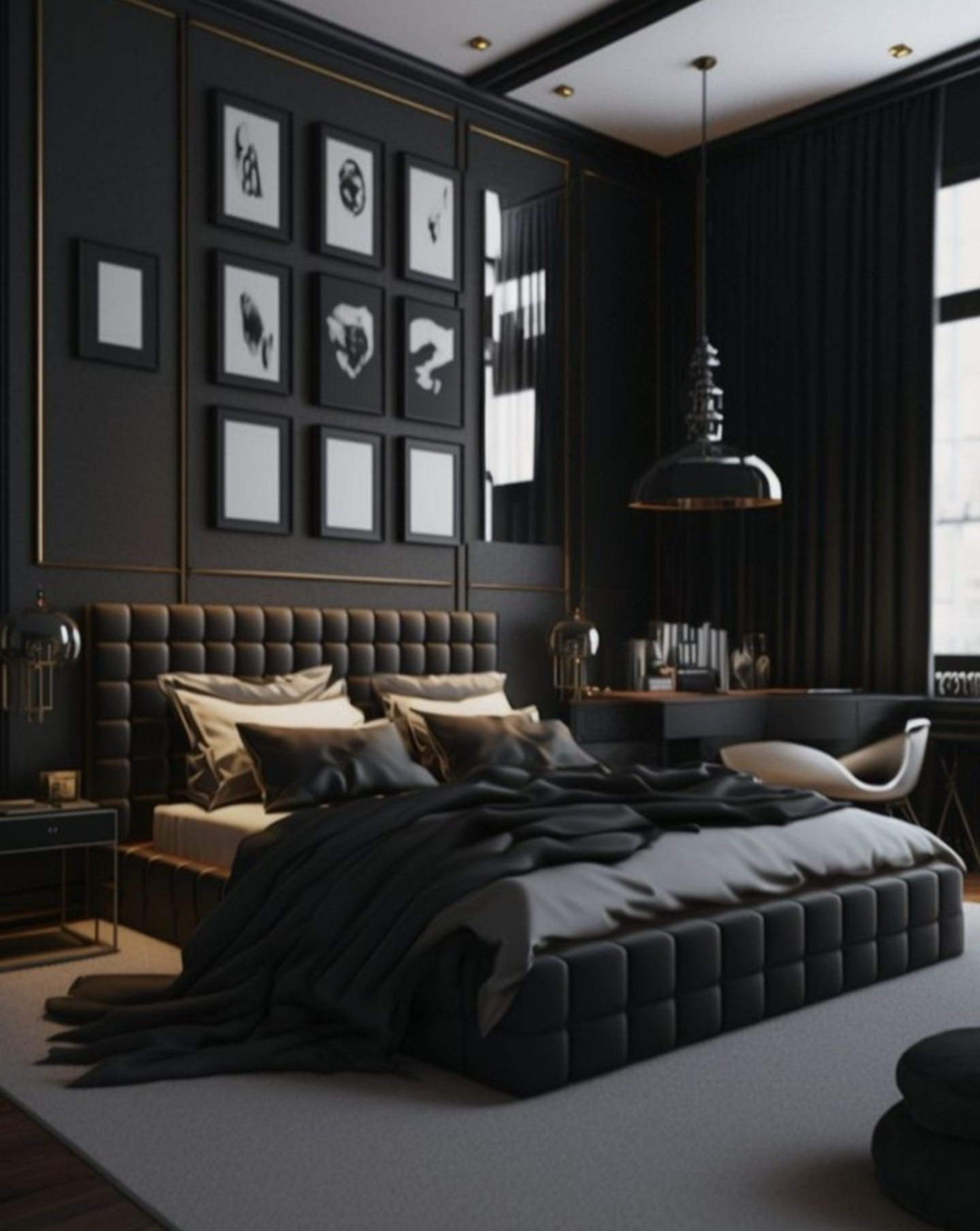 romantic unique dark bedroom decor