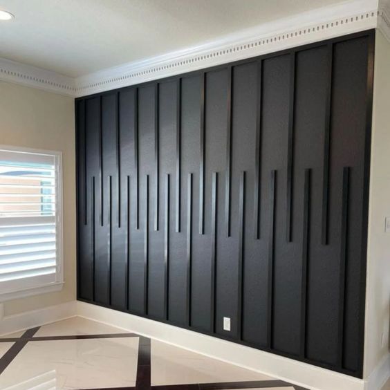 stylish black accent walls