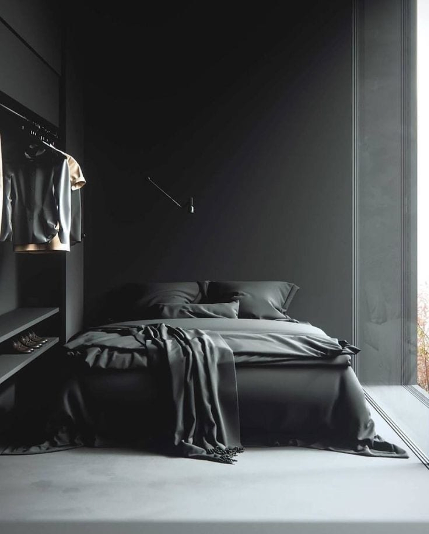 unique dark bedroom decor