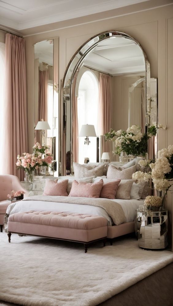 vintage female bedroom