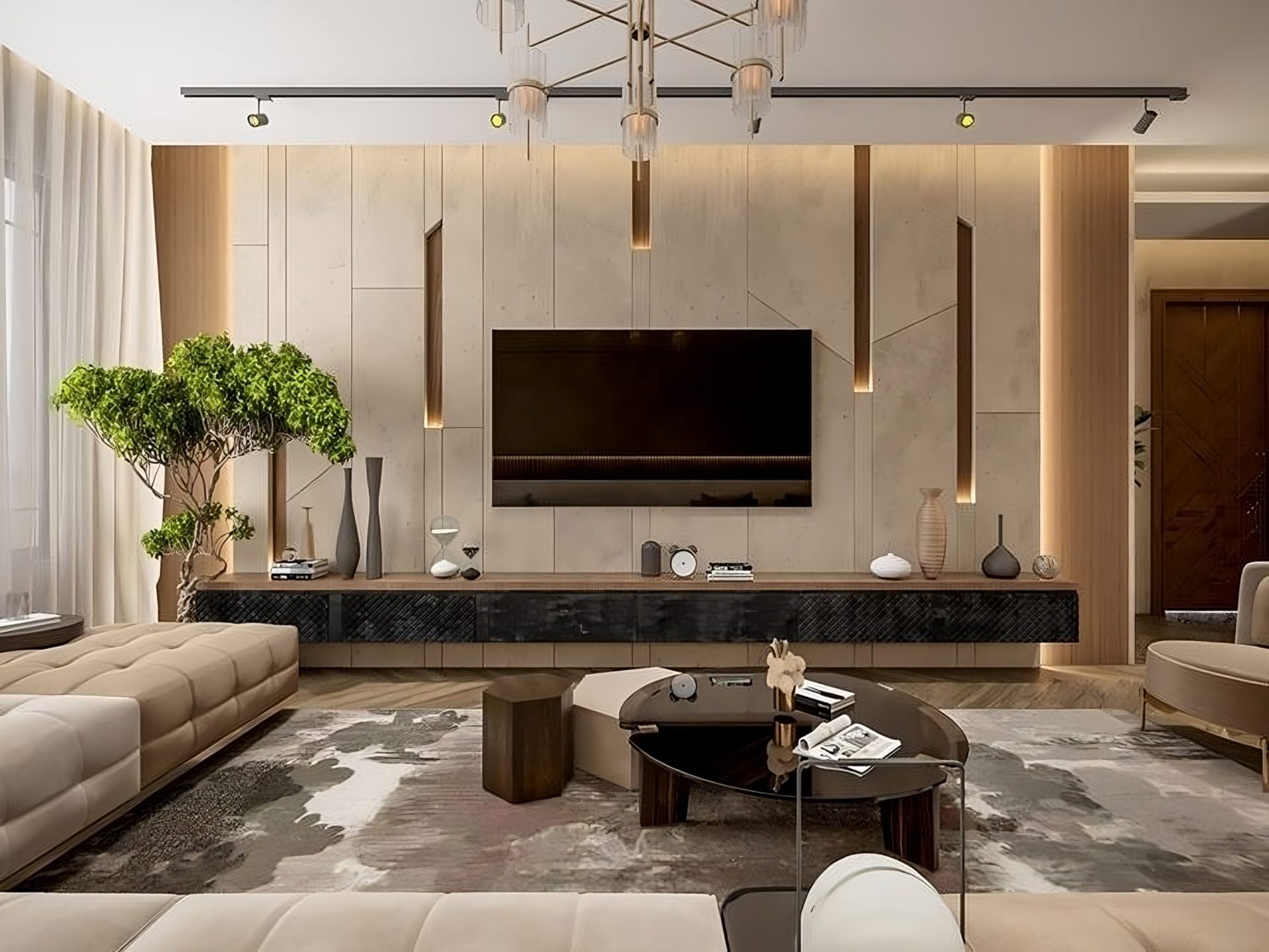 Luxury tv wall decor design
