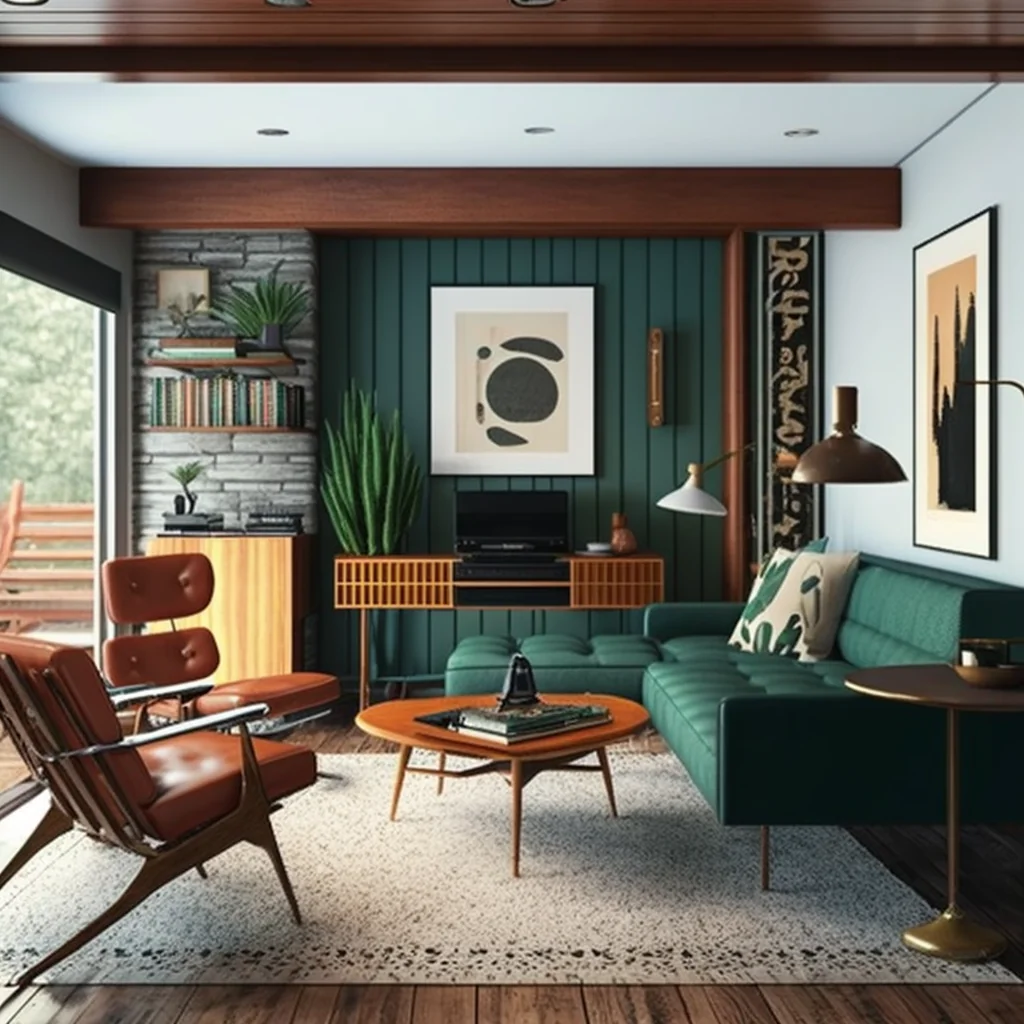 Mid Century living room decor