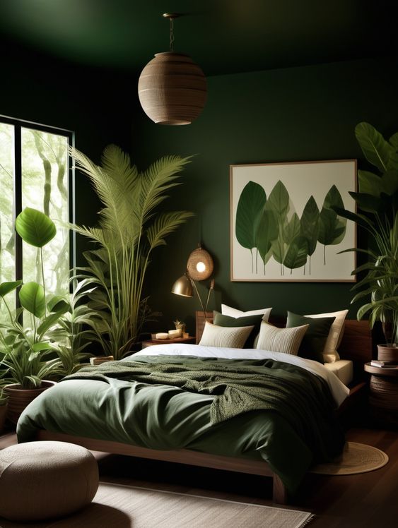 bedroom decor with forest theme