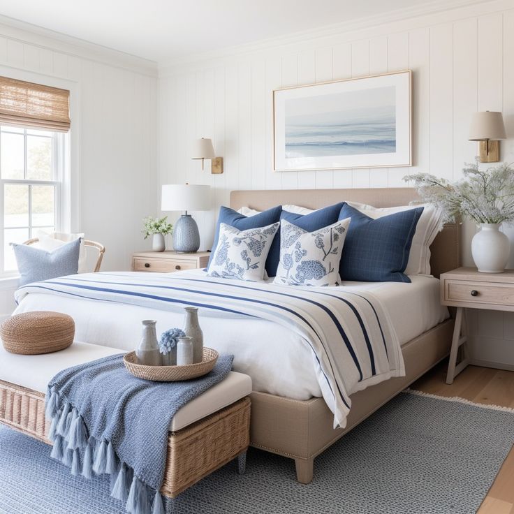 coastal bedroom decorating