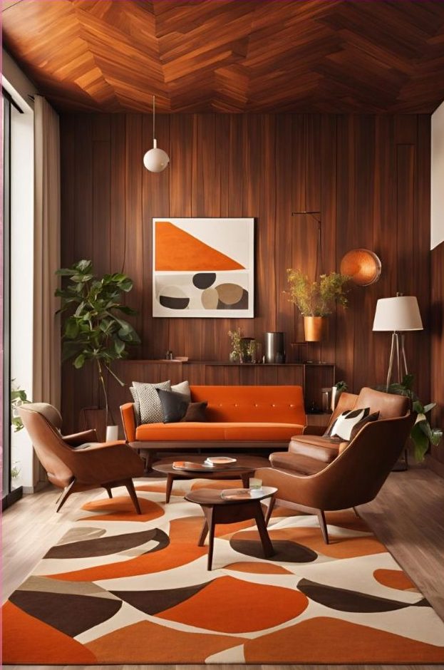 elegant Mid Century Modern Living Room