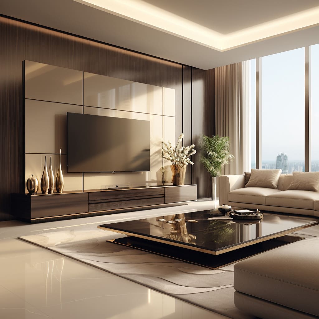 luxurious tv wall