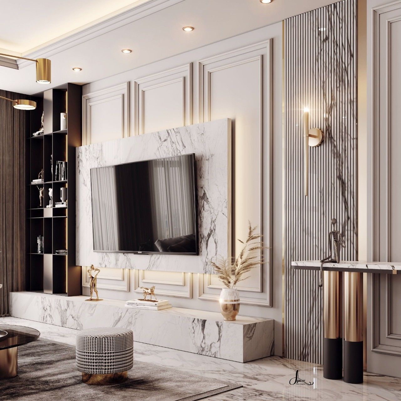 luxury wall tv decor
