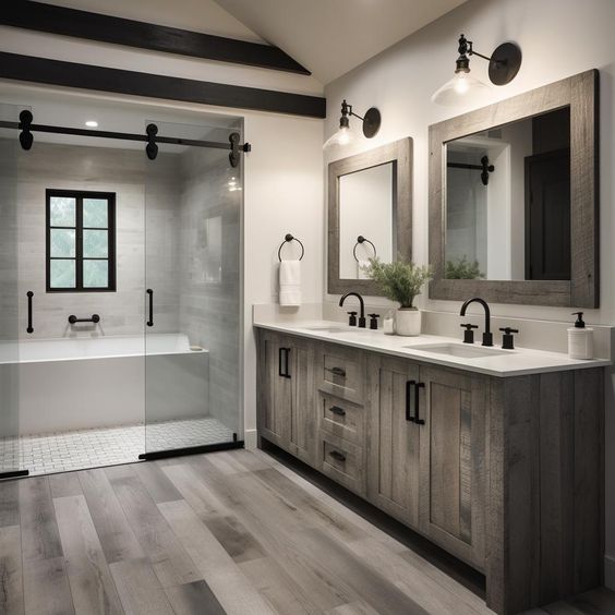 modern farmhouse bathroom