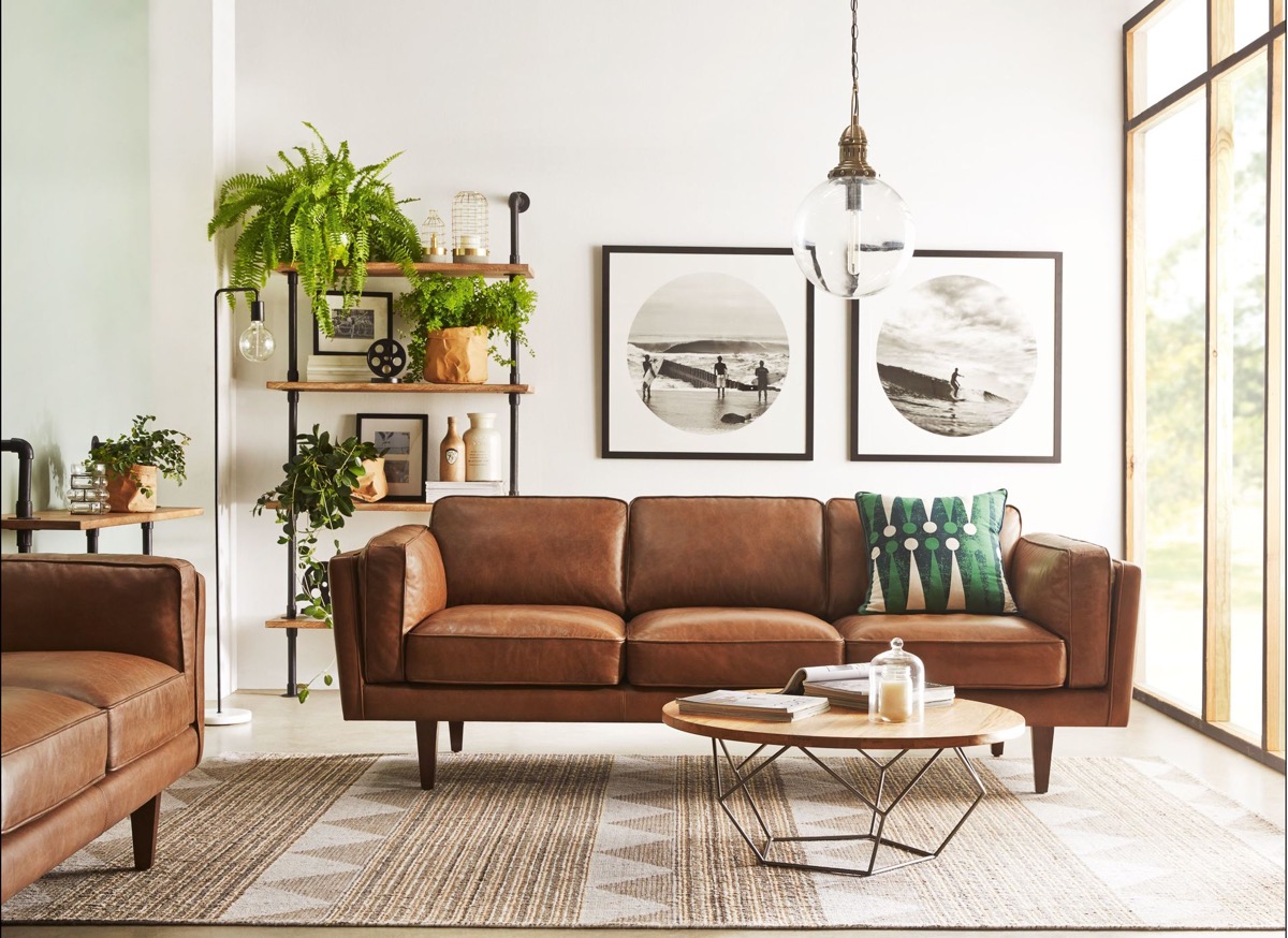 modern mid-century living room