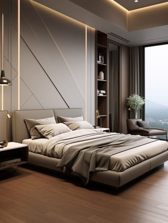 neutral master bedroom