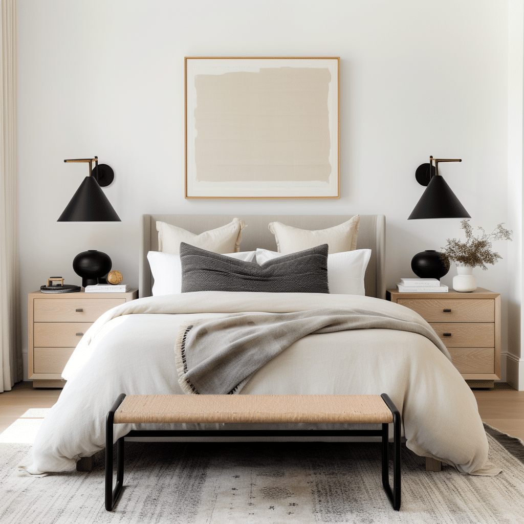 neutral master bedroom