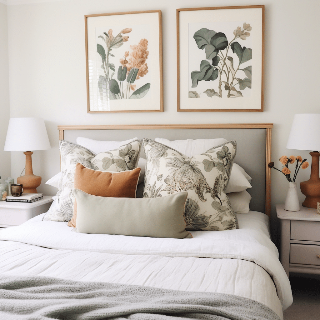 sage ascents for cozy master bedroom