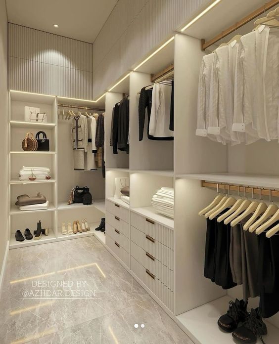 small luxury walk in closet design