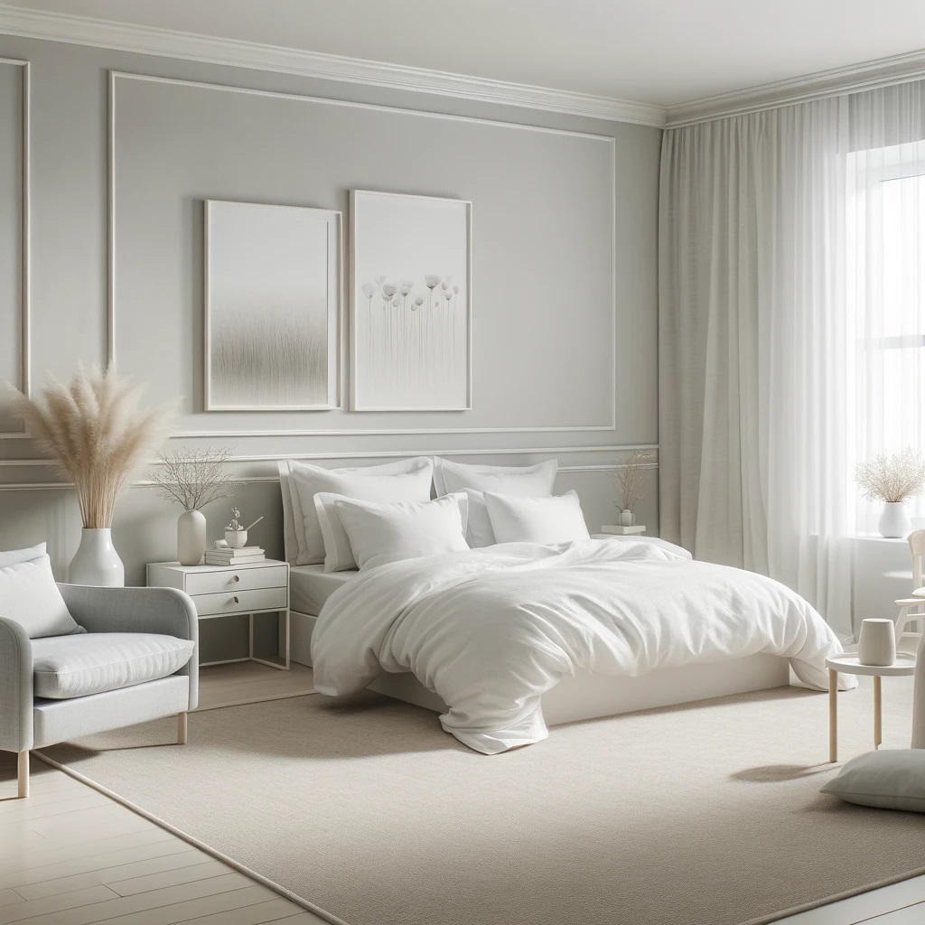 soft gray calming bedroom colors