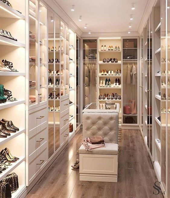 walk in closet design luxe