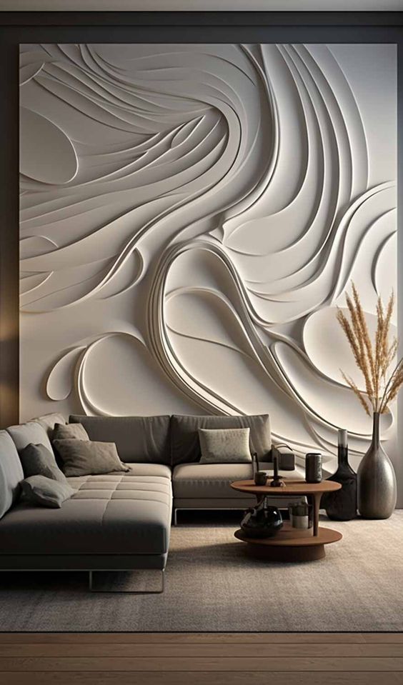 3d wave wall decor