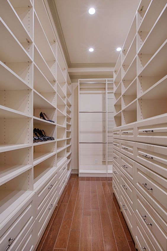 best narrow walk in closet ideas
