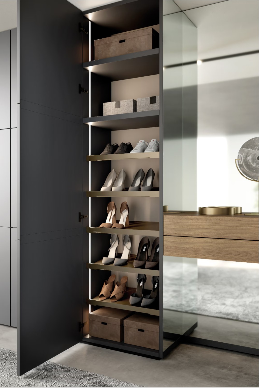 classy shoe storage