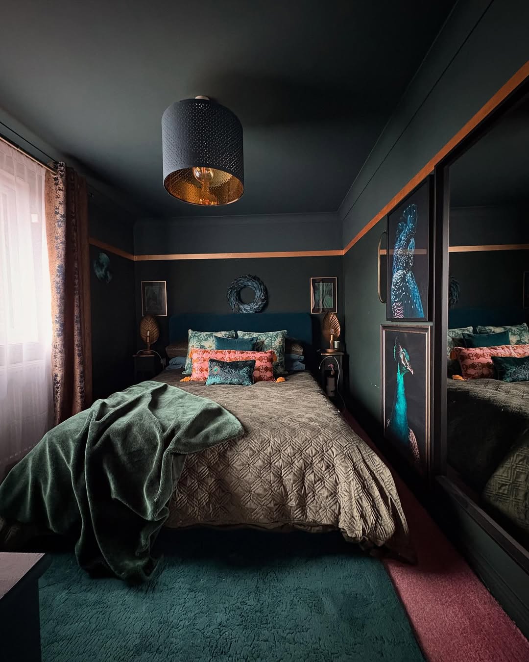 creative dark feminine bedroom