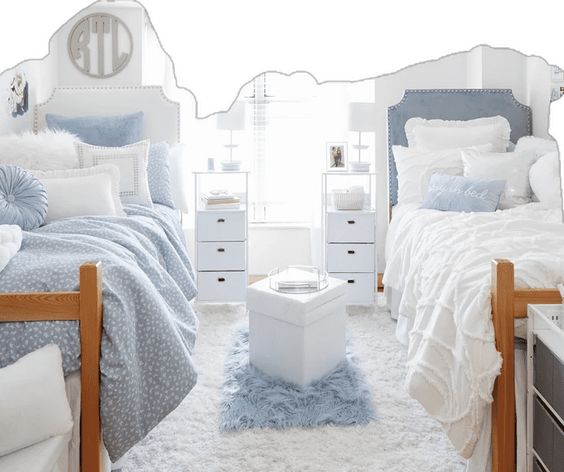 double bed coastal dorm room