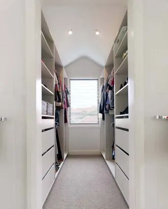 fantastic narrow walk in closet ideas