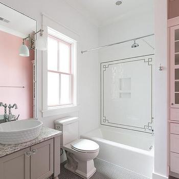 grey girly bathroom