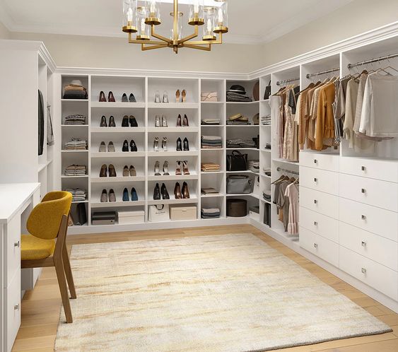 large shoe storage closet