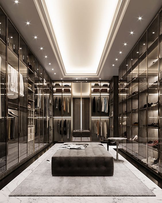 luxe master closet design