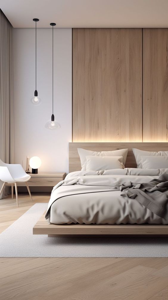 luxe minimalist bedroom