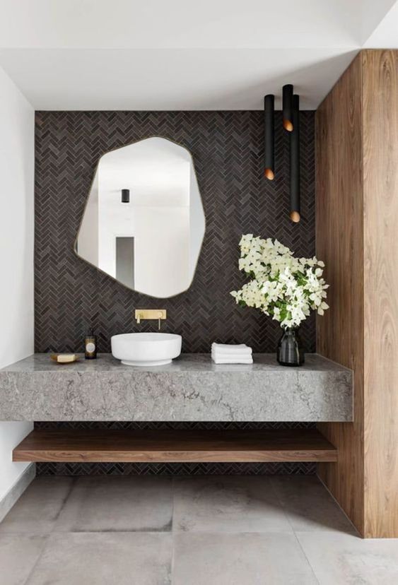 luxury powder room idea
