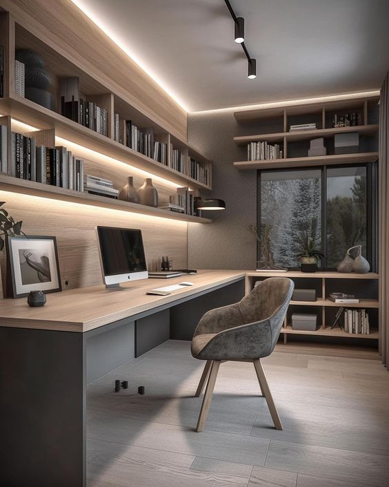 minimalist study desk