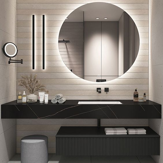 modern luxury powder room