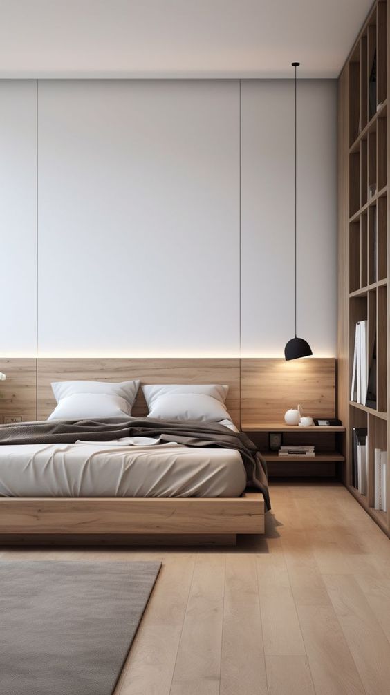 neutral and lovely minimalist bedroom